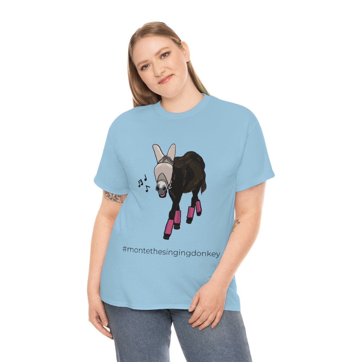 Monte the Singing Donkey Fly Gear Unisex Heavy Cotton Tee (S-5X)