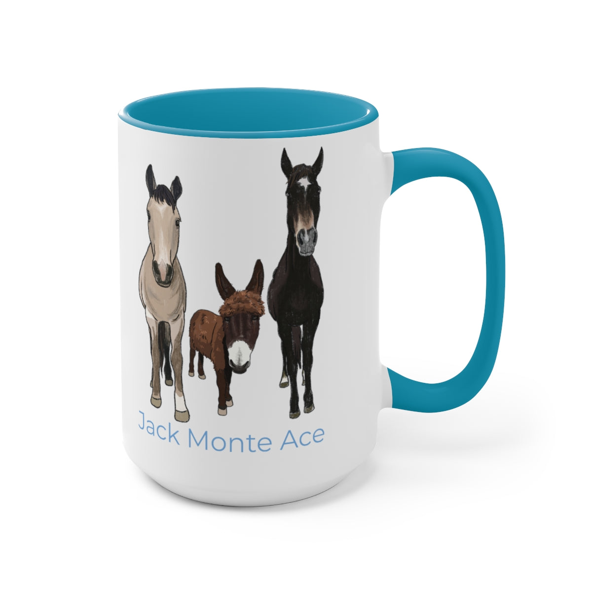 Mornings with Monte the Singing Donkey and The Brudders Two-Tone Mugs, 15oz