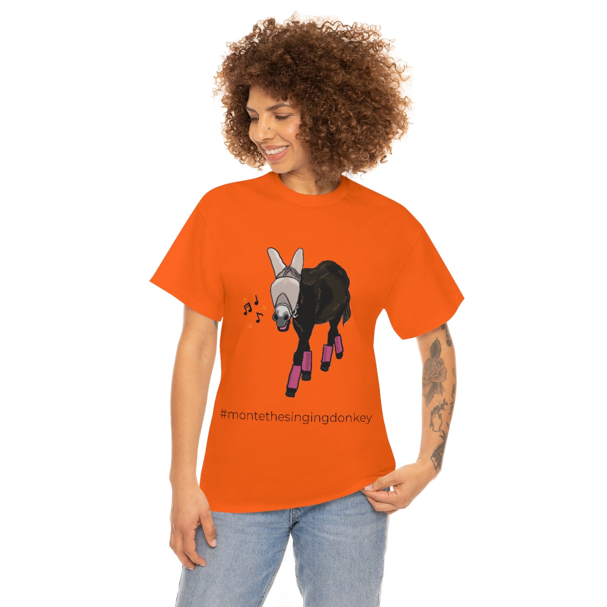 Monte the Singing Donkey Fly Gear Unisex Heavy Cotton Tee (S-5X)