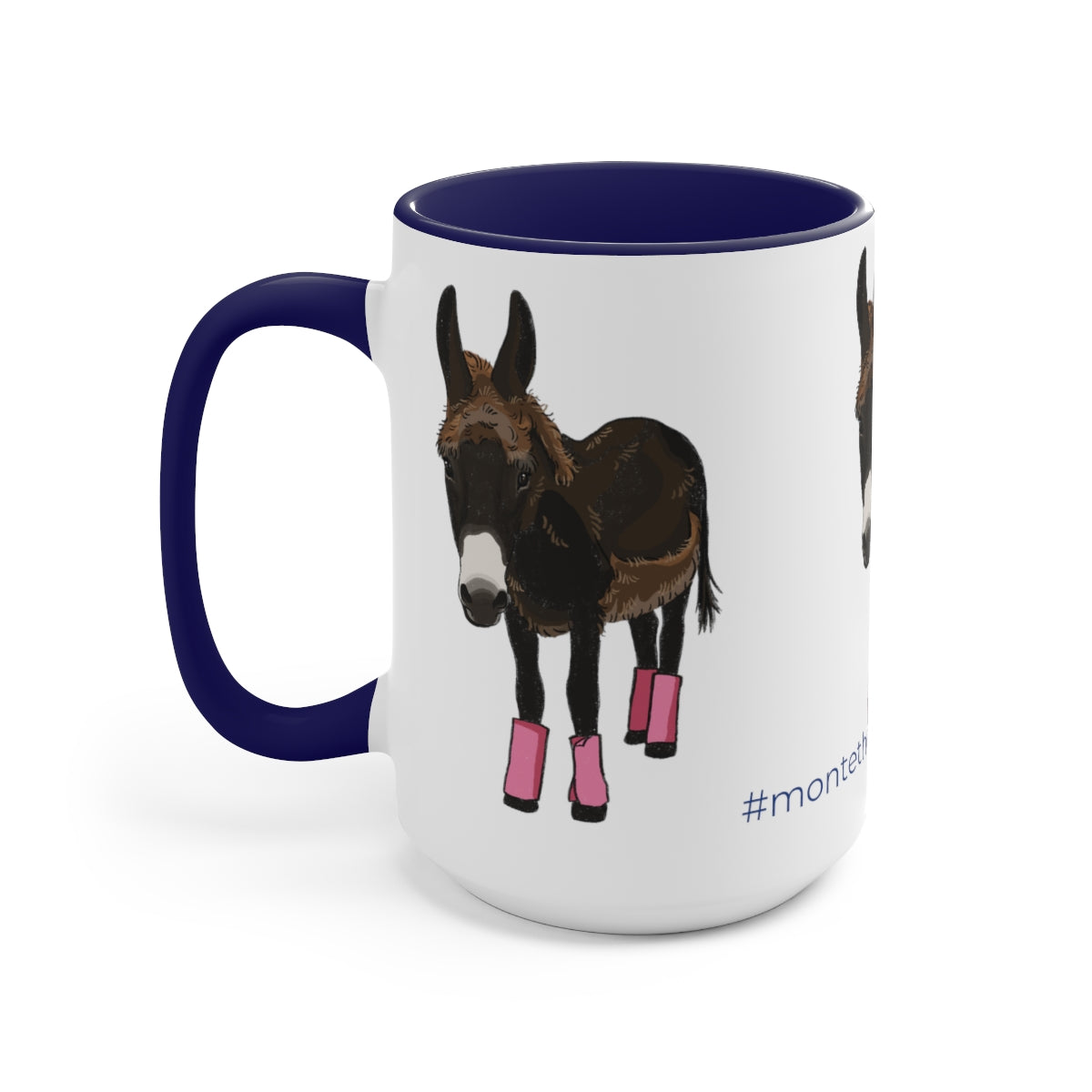 Mornings with Monte the Singing Donkey Summer Haircut Two-Tone Mugs, 15oz