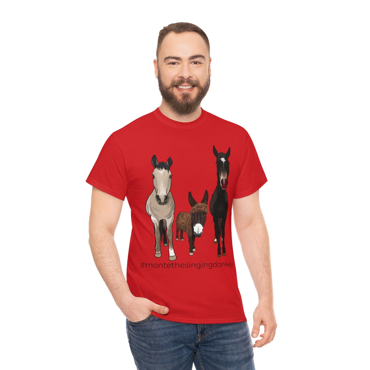 Monte the Singing Donkey and The Brudders Unisex Heavy Cotton Tee (S-5X)
