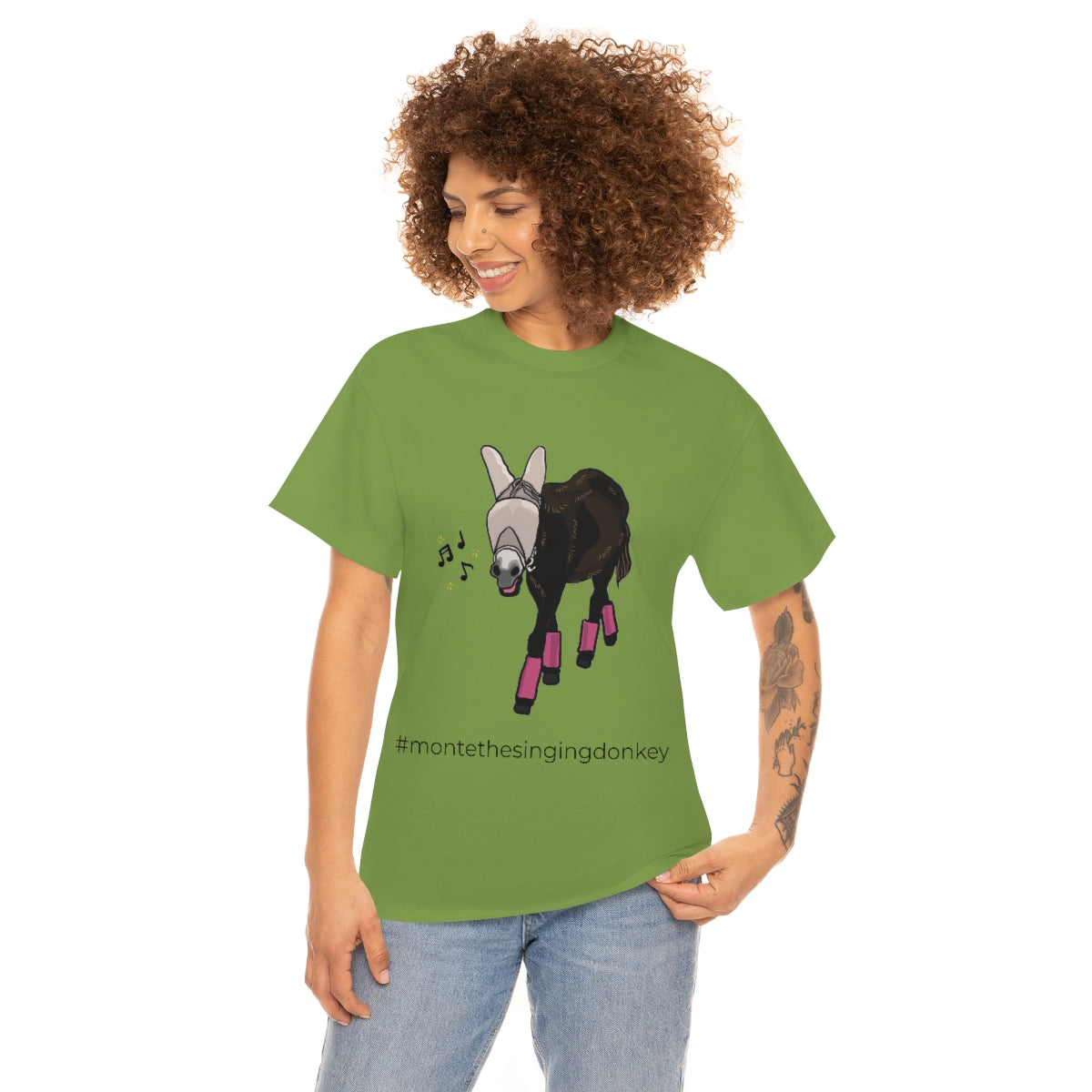 Monte the Singing Donkey Fly Gear Unisex Heavy Cotton Tee (S-5X)