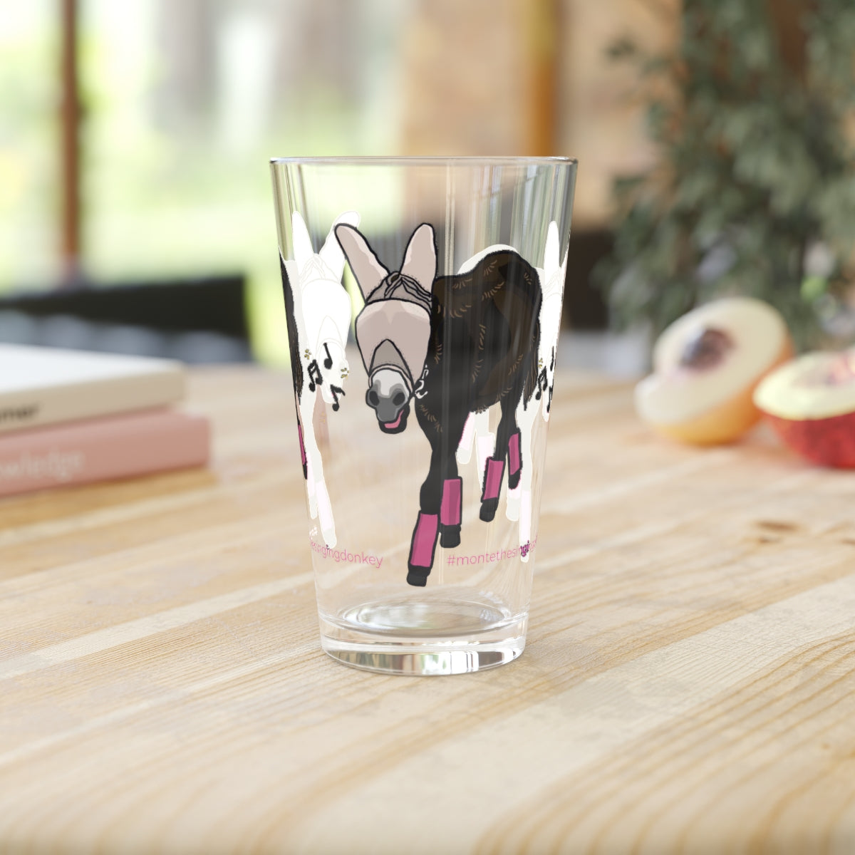 Monte the Singing Donkey - Fly Gear Pint Glass, 16oz