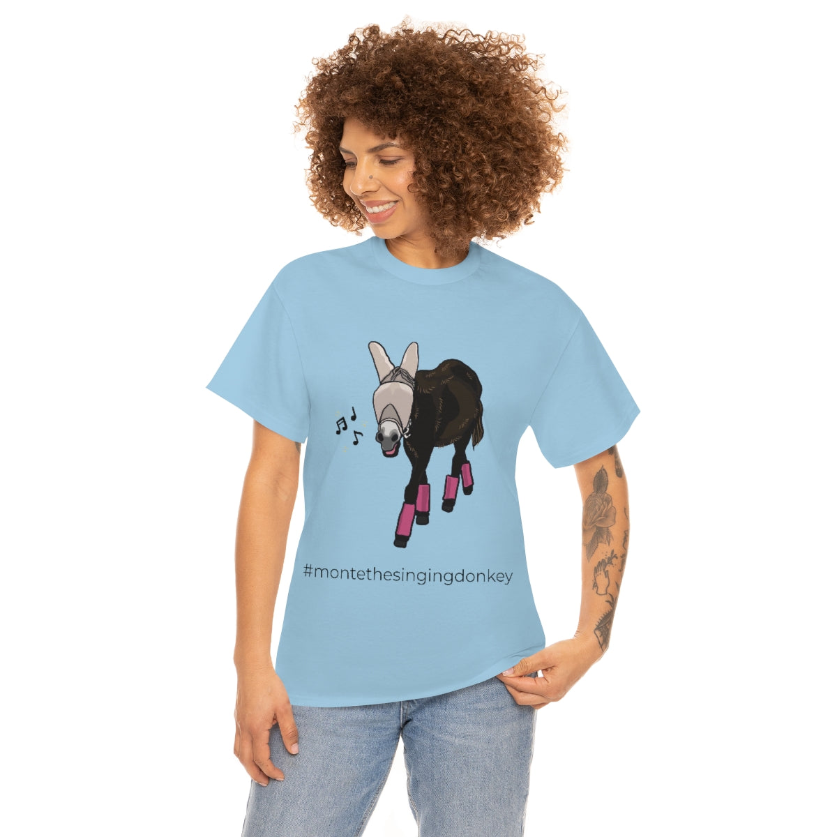 Monte the Singing Donkey Fly Gear Unisex Heavy Cotton Tee (S-5X)