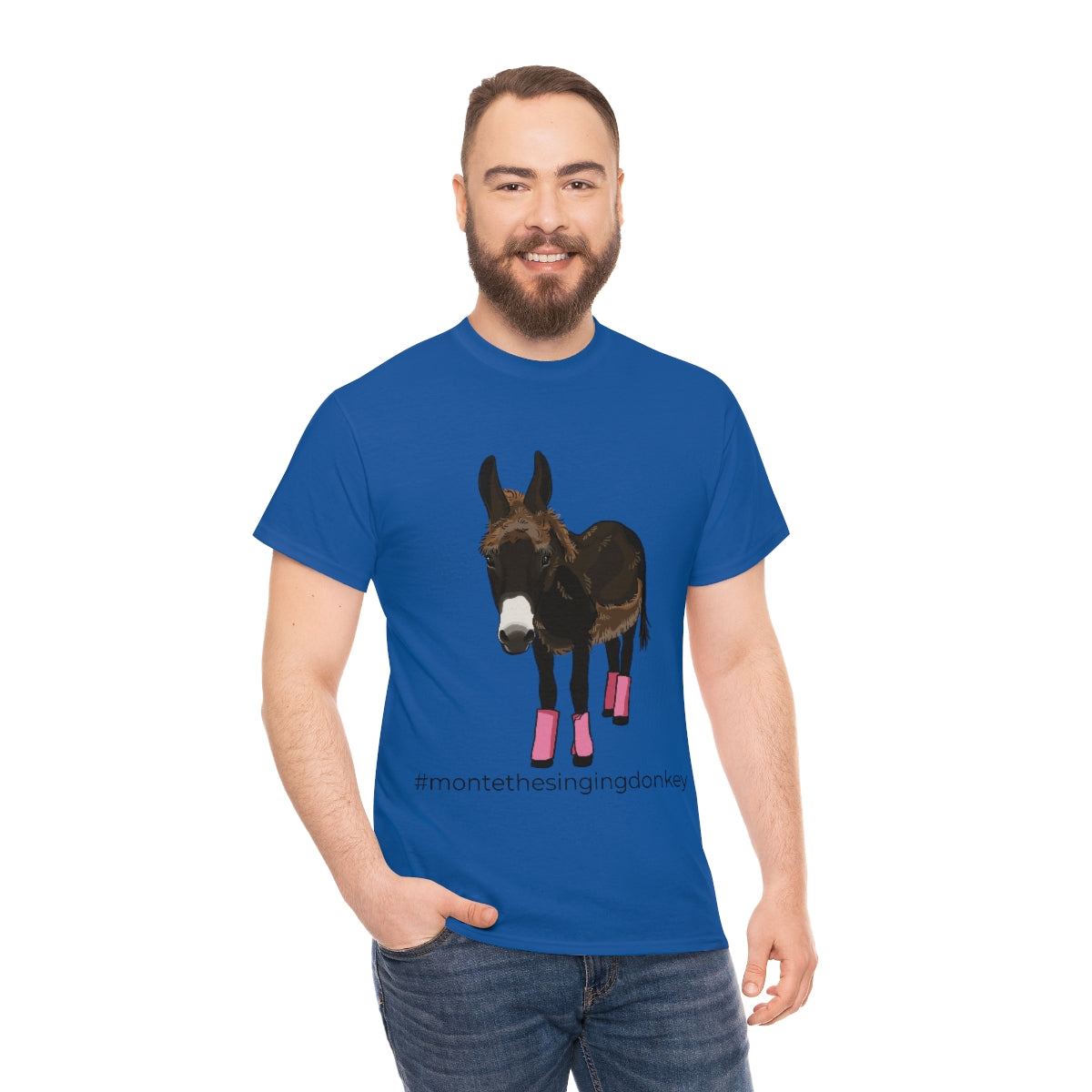 Monte the Singing Donkey Fly Gear Unisex Heavy Cotton Tee (S-5X)