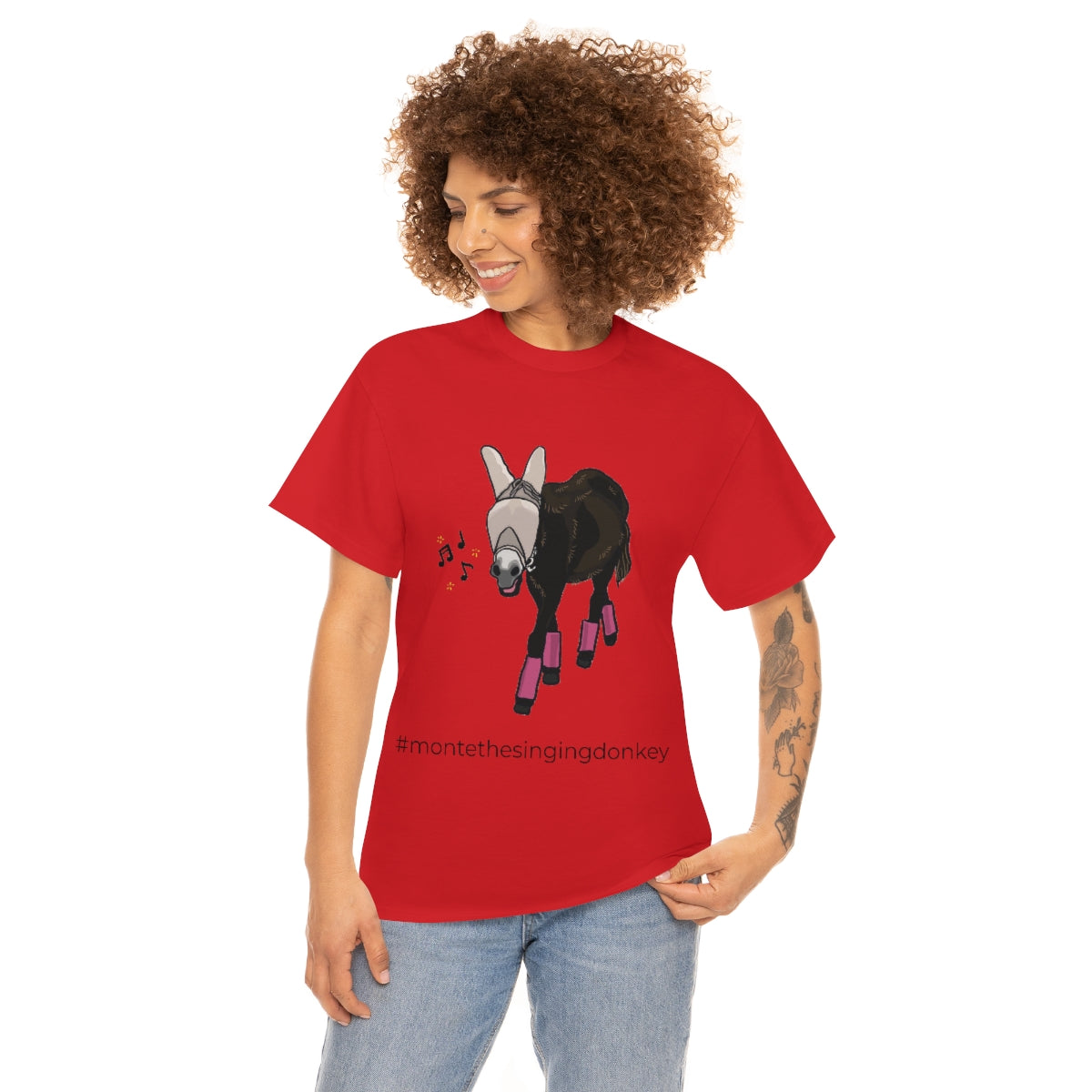 Monte the Singing Donkey Fly Gear Unisex Heavy Cotton Tee (S-5X)