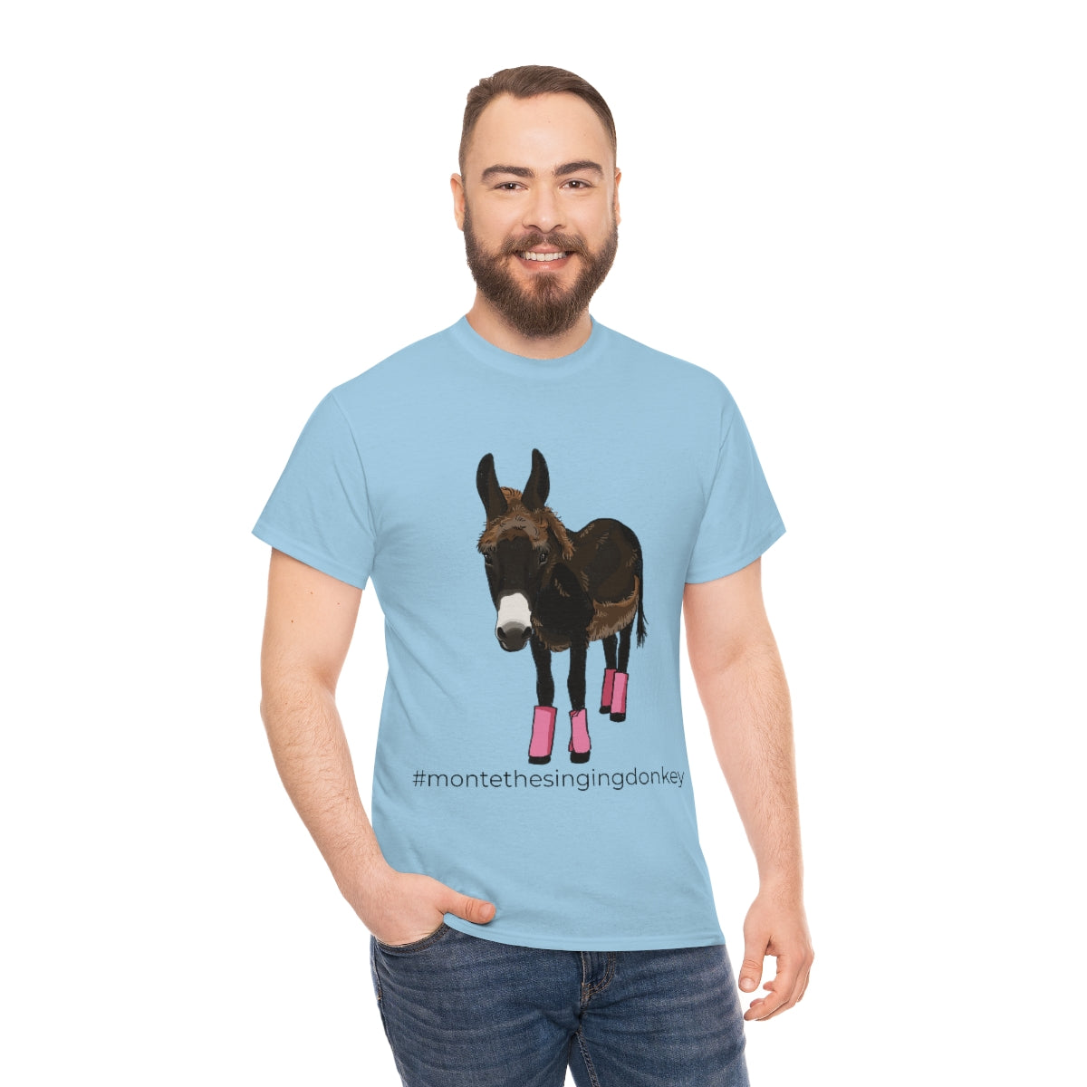 Monte the Singing Donkey Fly Gear Unisex Heavy Cotton Tee (S-5X)