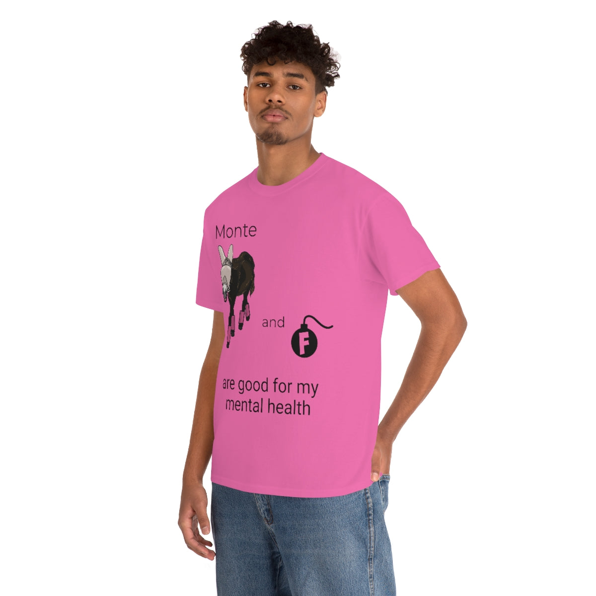 Monte and F-Bombs Are Good for my Mental Health Unisex Heavy Cotton Tee (S-3XL)