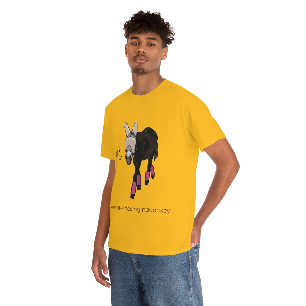 Monte the Singing Donkey Fly Gear Unisex Heavy Cotton Tee (S-5X)