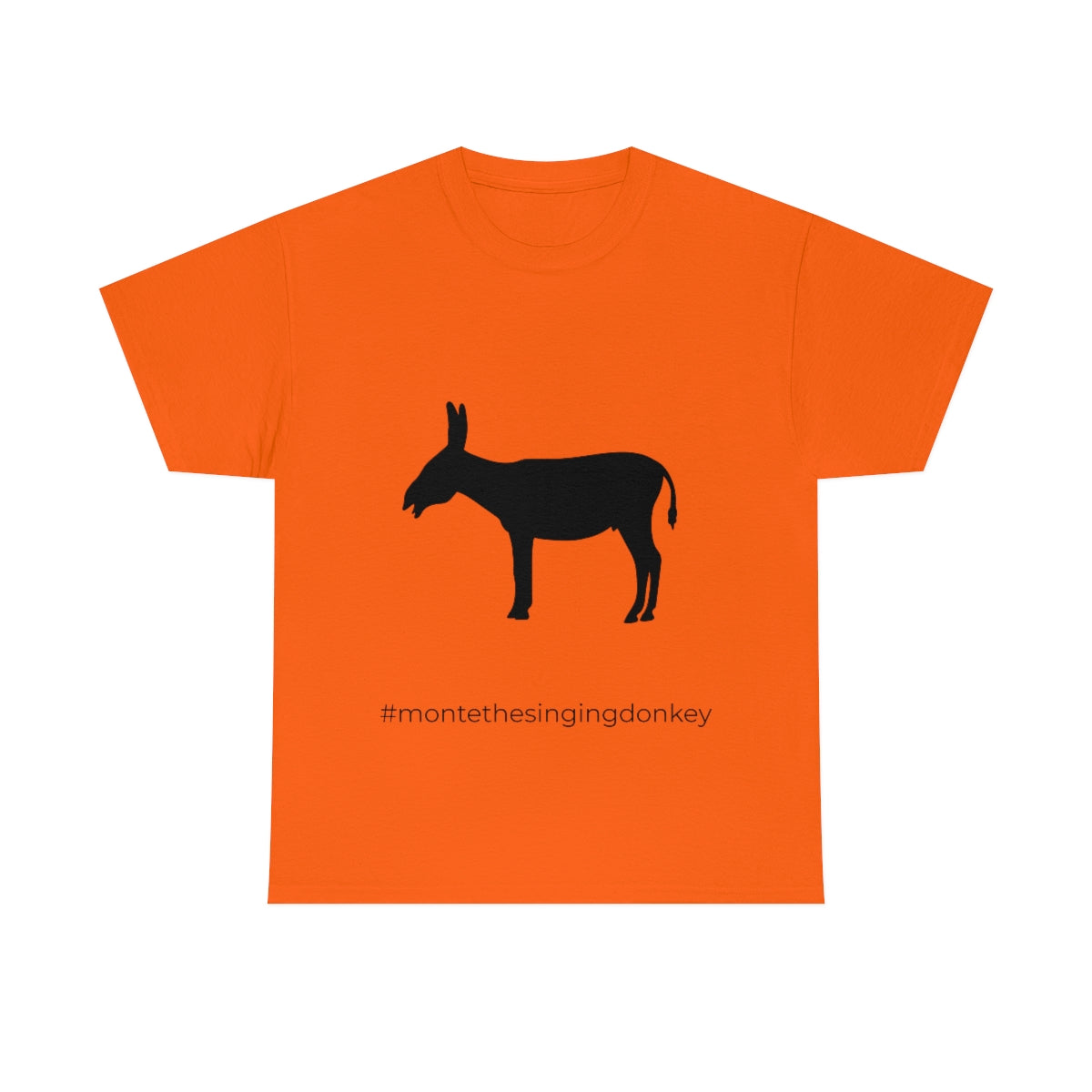 Monte the Singing Donkey Unisex Braying Silhouette Heavy Cotton Tee (S-5X)