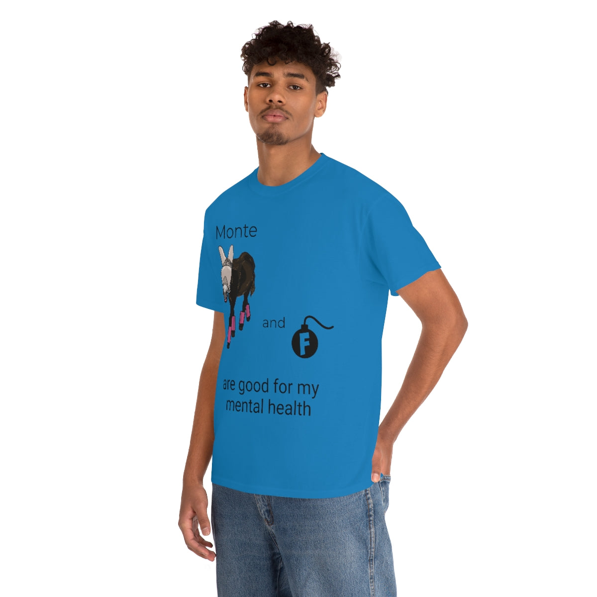Monte and F-Bombs Are Good for my Mental Health Unisex Heavy Cotton Tee (S-3XL)