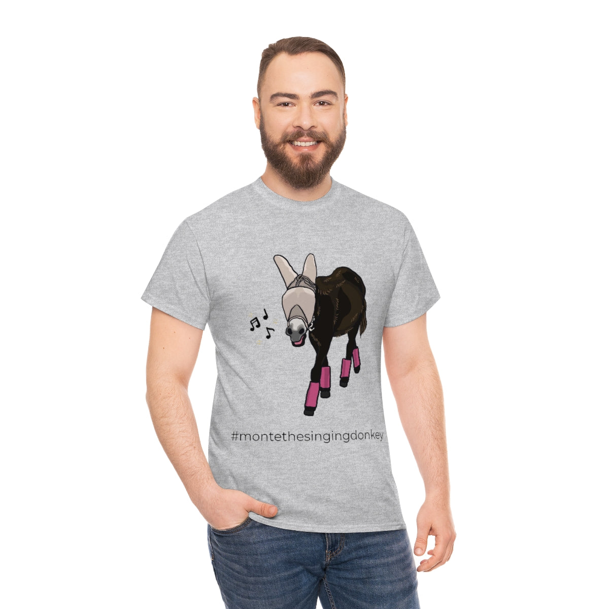 Monte the Singing Donkey Fly Gear Unisex Heavy Cotton Tee (S-5X)
