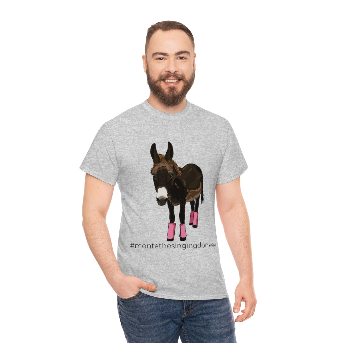 Monte the Singing Donkey Fly Gear Unisex Heavy Cotton Tee (S-5X)