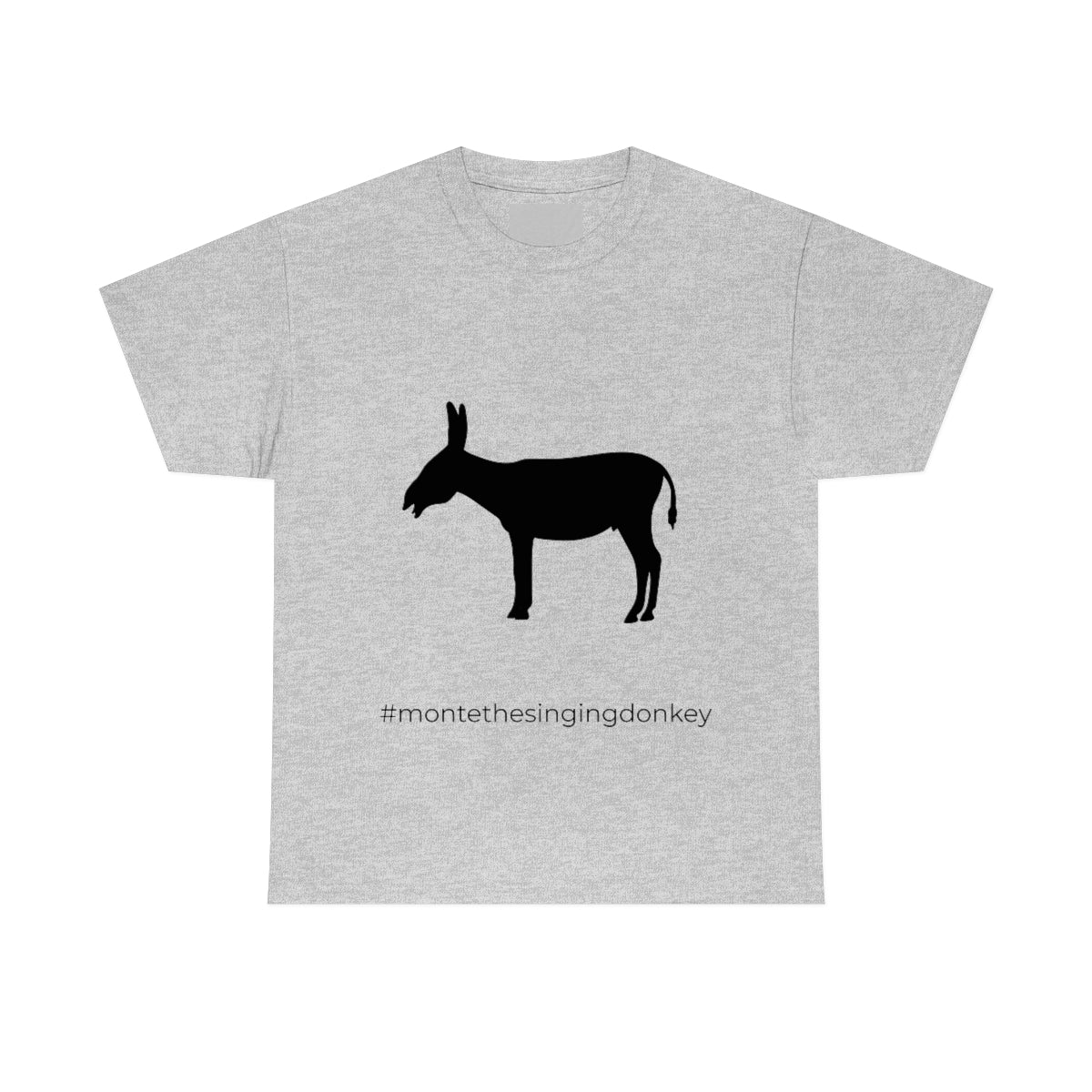Monte the Singing Donkey Unisex Braying Silhouette Heavy Cotton Tee (S-5X)