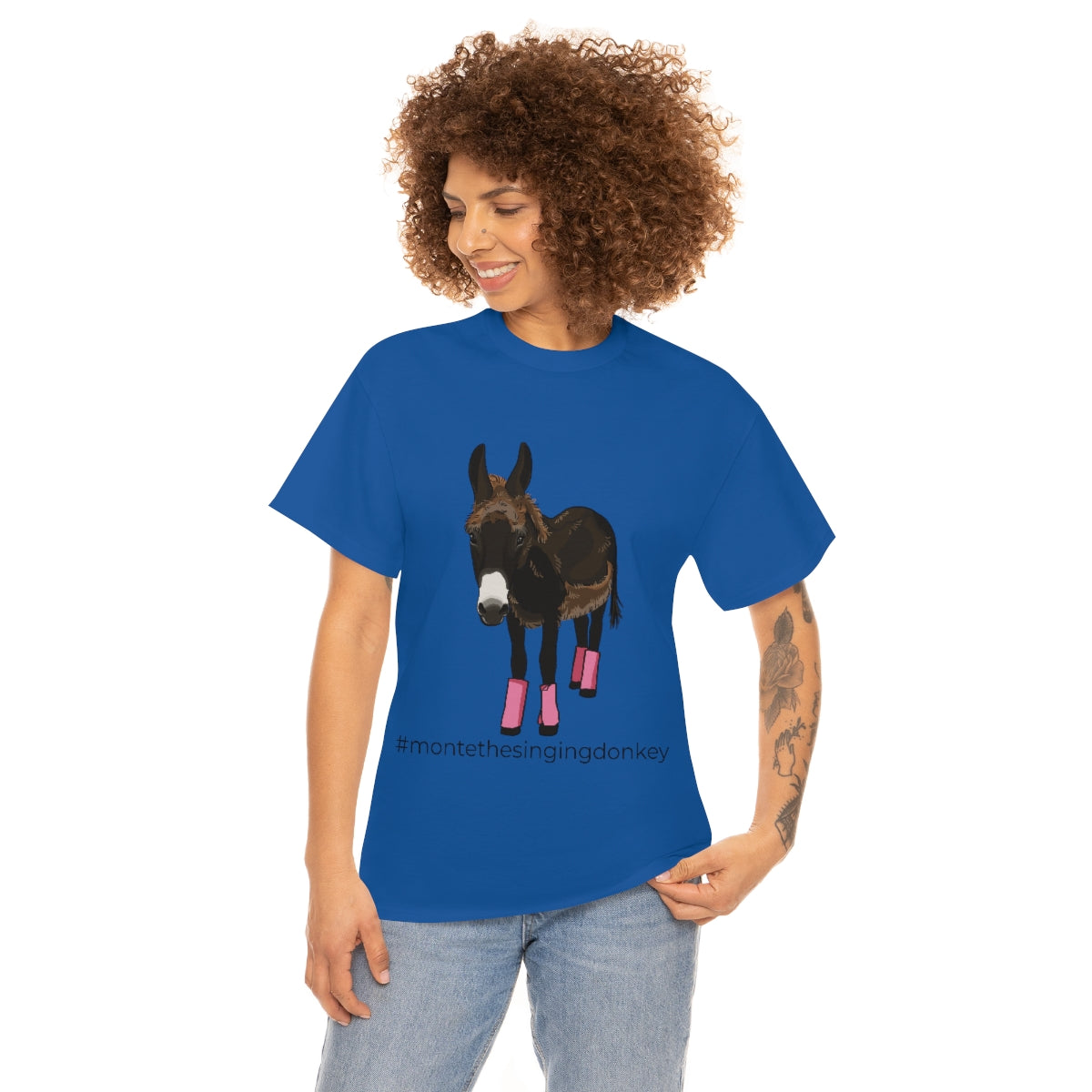 Monte the Singing Donkey Fly Gear Unisex Heavy Cotton Tee (S-5X)