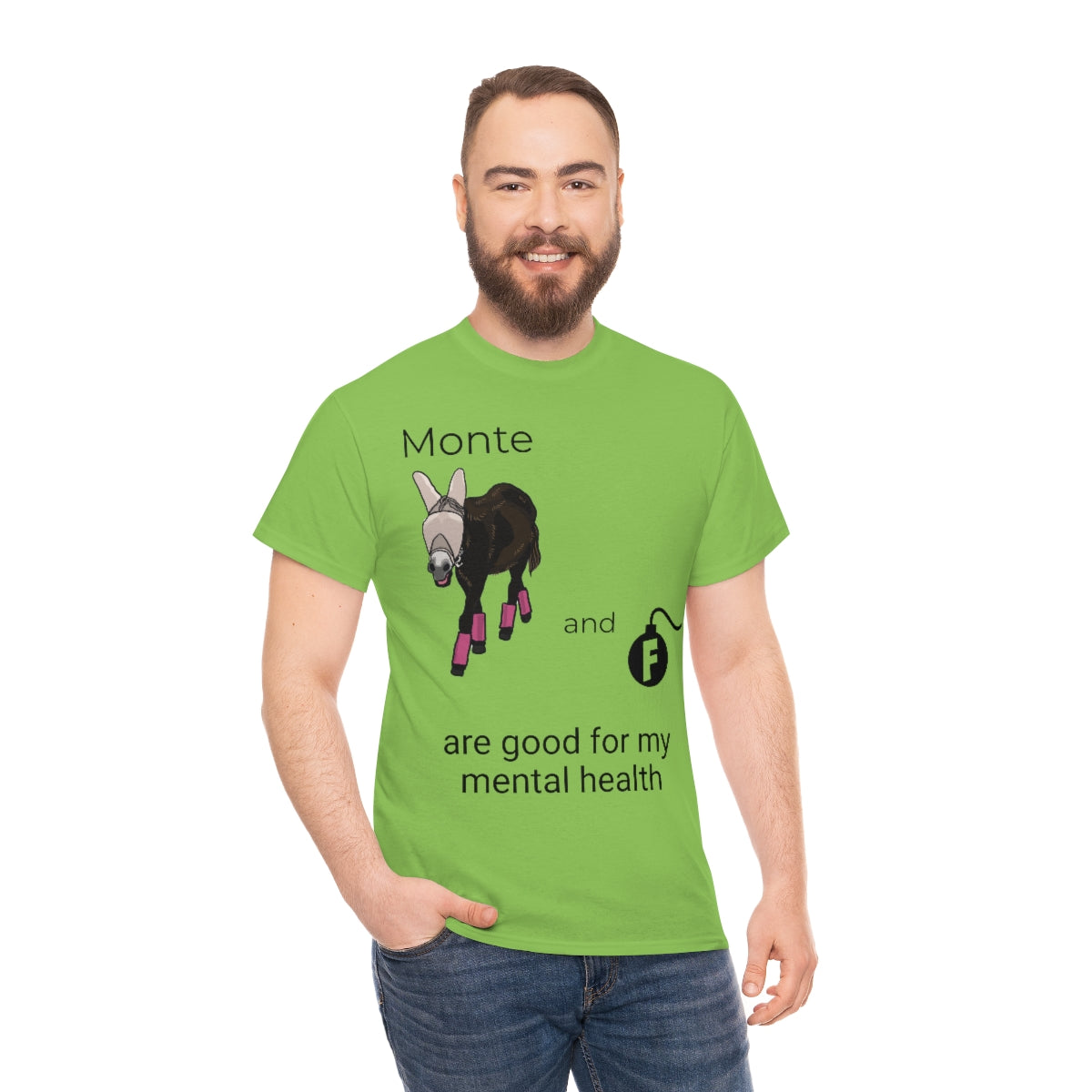 Monte and F-Bombs Are Good for my Mental Health Unisex Heavy Cotton Tee (S-3XL)