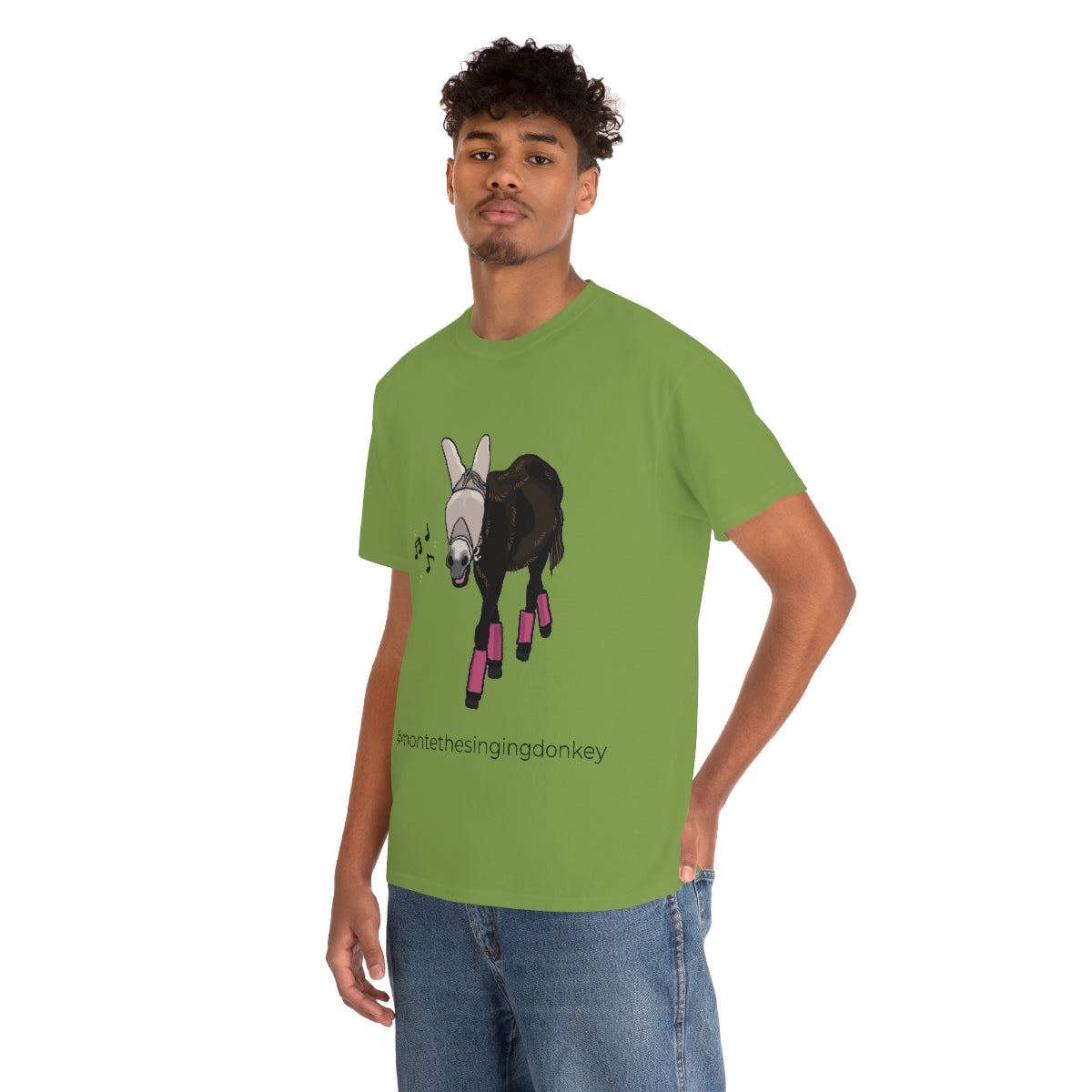 Monte the Singing Donkey Fly Gear Unisex Heavy Cotton Tee (S-5X)