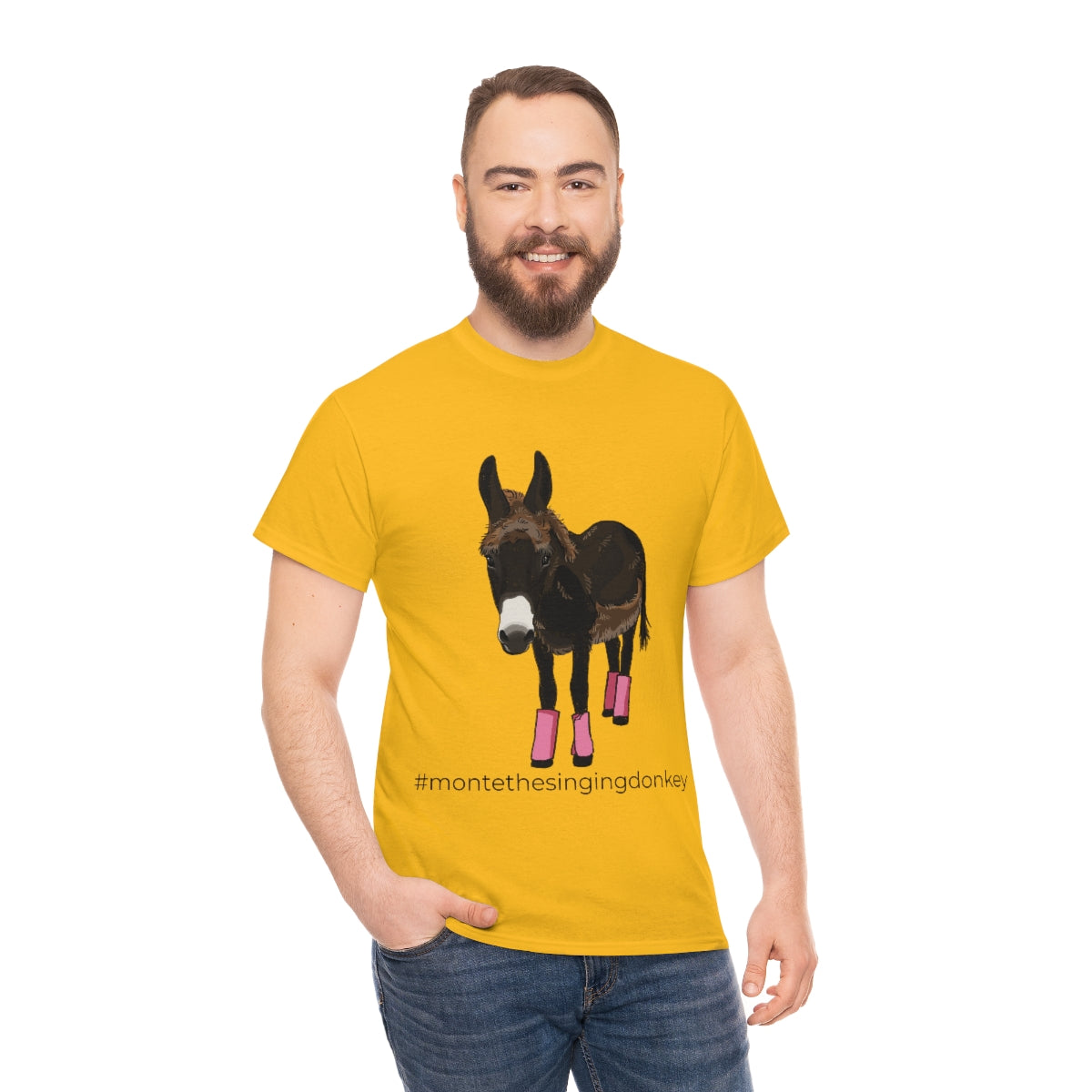 Monte the Singing Donkey Fly Gear Unisex Heavy Cotton Tee (S-5X)