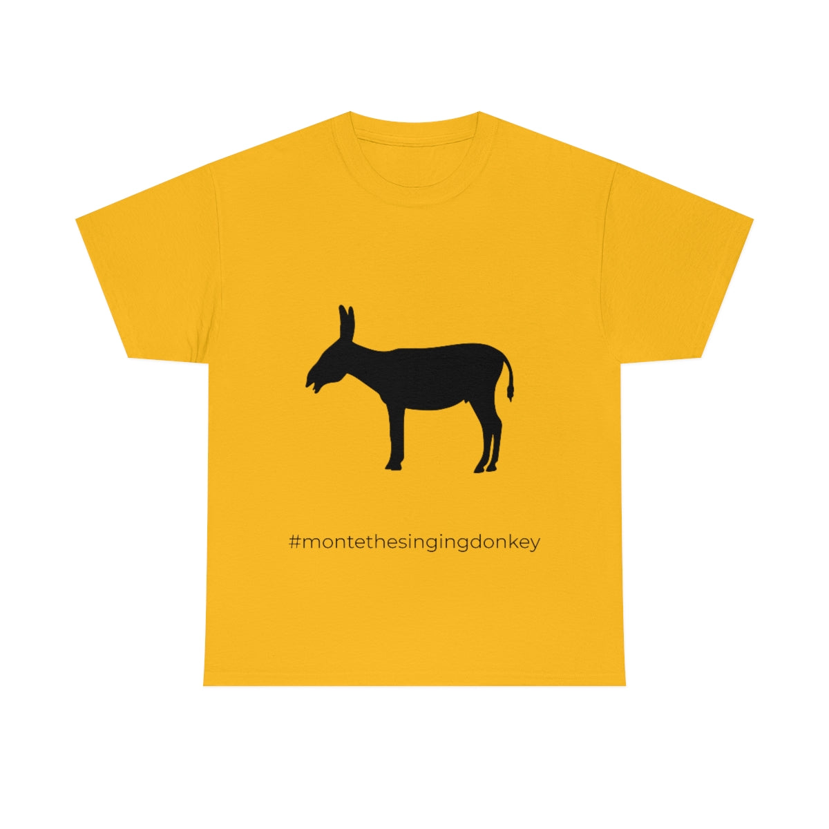 Monte the Singing Donkey Unisex Braying Silhouette Heavy Cotton Tee (S-5X)