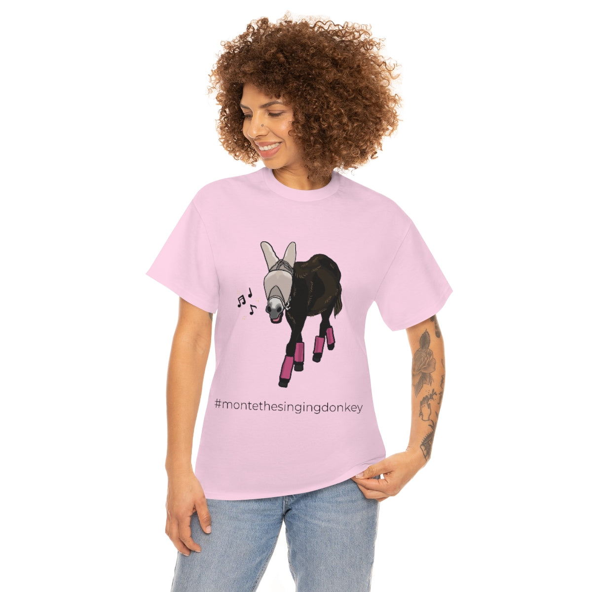 Monte the Singing Donkey Fly Gear Unisex Heavy Cotton Tee (S-5X)