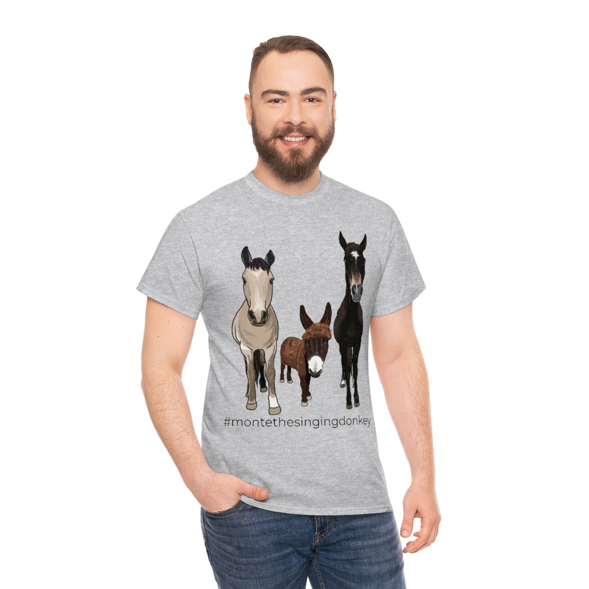 Monte the Singing Donkey and The Brudders Unisex Heavy Cotton Tee (S-5X)