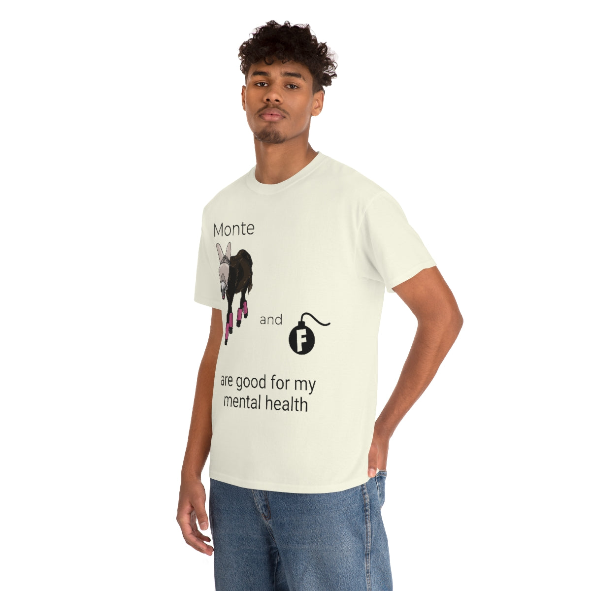 Monte and F-Bombs Are Good for my Mental Health Unisex Heavy Cotton Tee (S-3XL)