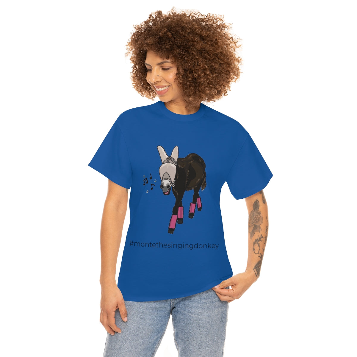 Monte the Singing Donkey Fly Gear Unisex Heavy Cotton Tee (S-5X)