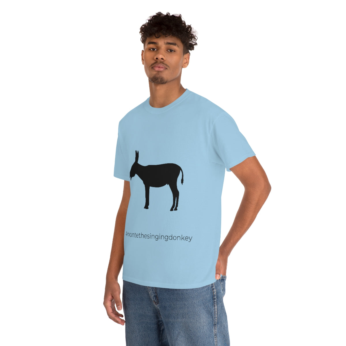 Monte the Singing Donkey Unisex Braying Silhouette Heavy Cotton Tee (S-5X)