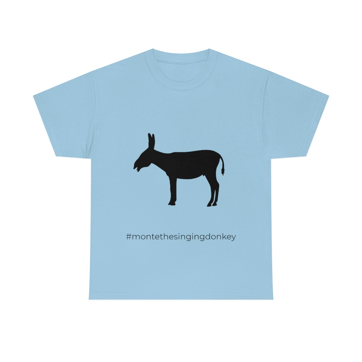 Monte the Singing Donkey Unisex Braying Silhouette Heavy Cotton Tee (S-5X)