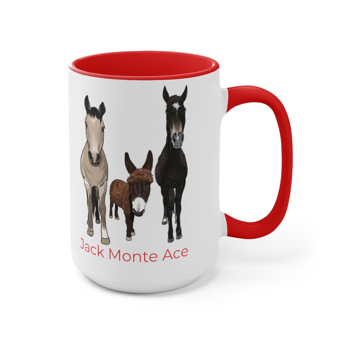 Mornings with Monte the Singing Donkey and The Brudders Two-Tone Mugs, 15oz