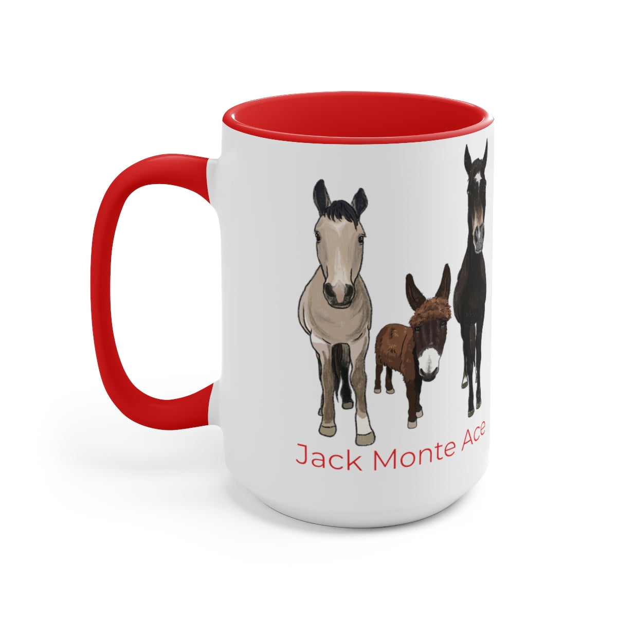 Mornings with Monte the Singing Donkey and The Brudders Two-Tone Mugs, 15oz