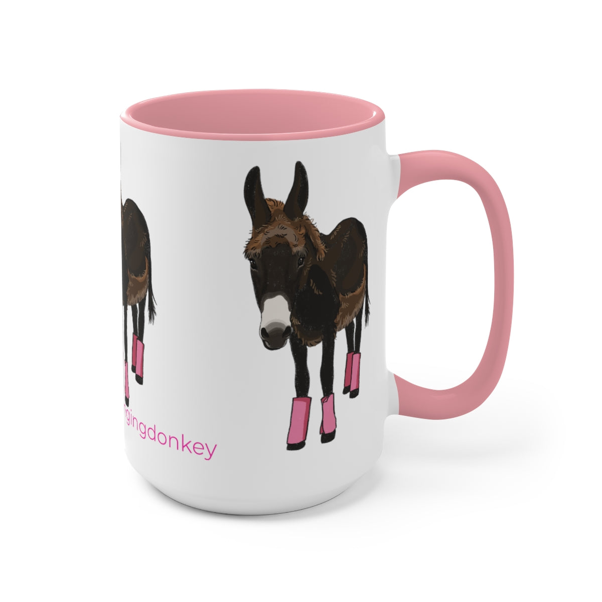 Mornings with Monte the Singing Donkey Summer Haircut Two-Tone Mugs, 15oz