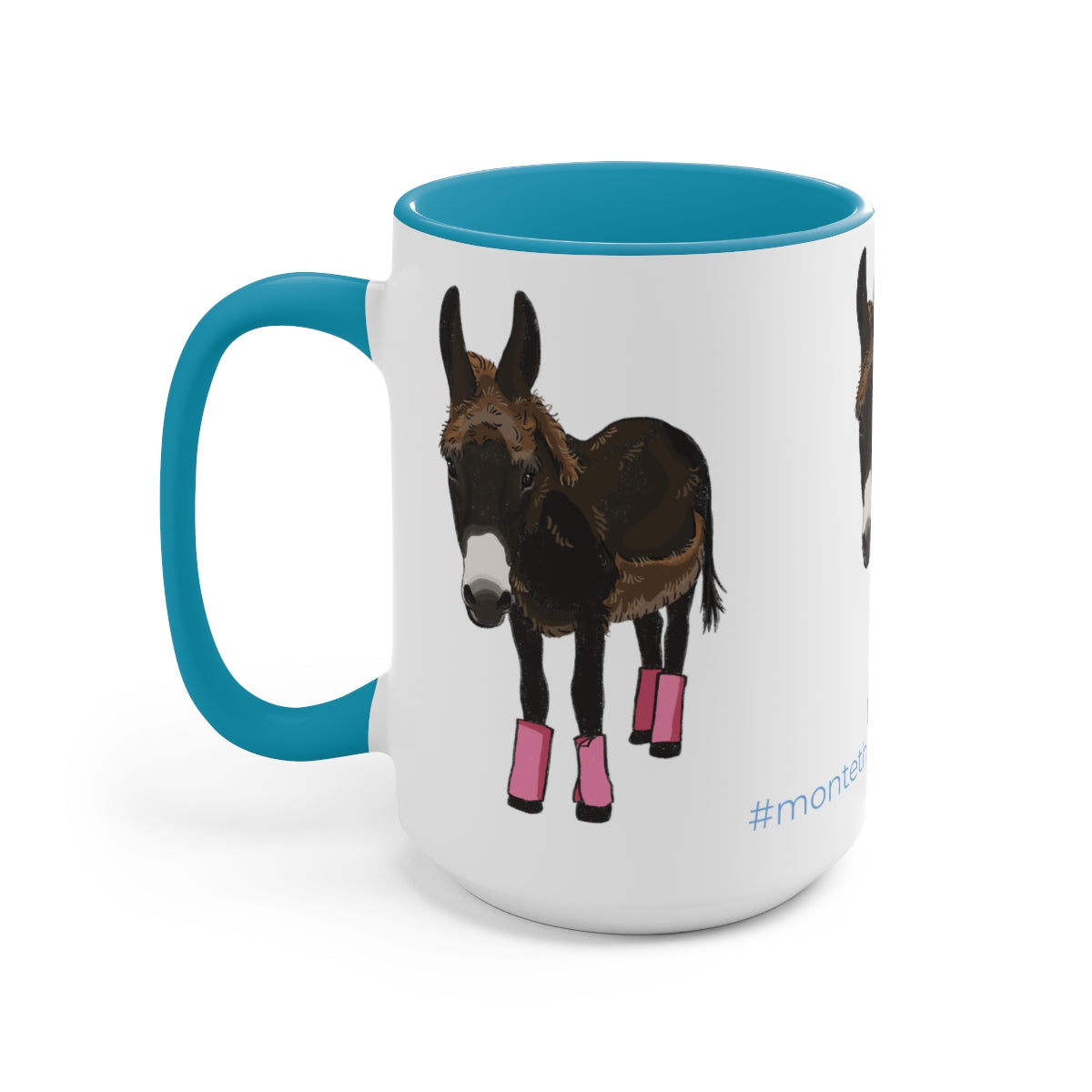 Mornings with Monte the Singing Donkey Summer Haircut Two-Tone Mugs, 15oz