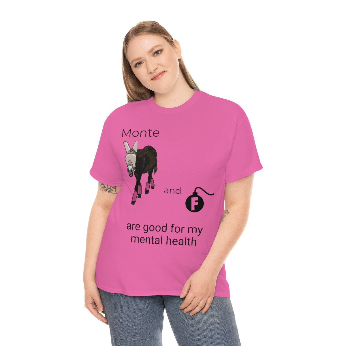 Monte and F-Bombs Are Good for my Mental Health Unisex Heavy Cotton Tee (S-3XL)