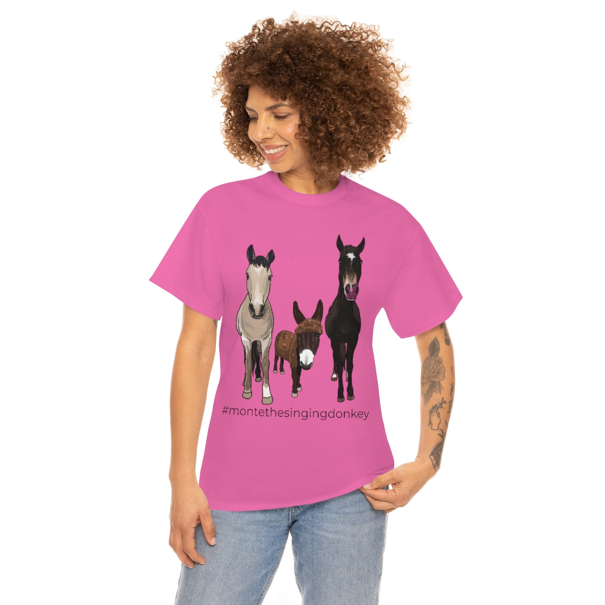 Monte the Singing Donkey and The Brudders Unisex Heavy Cotton Tee (S-3X)