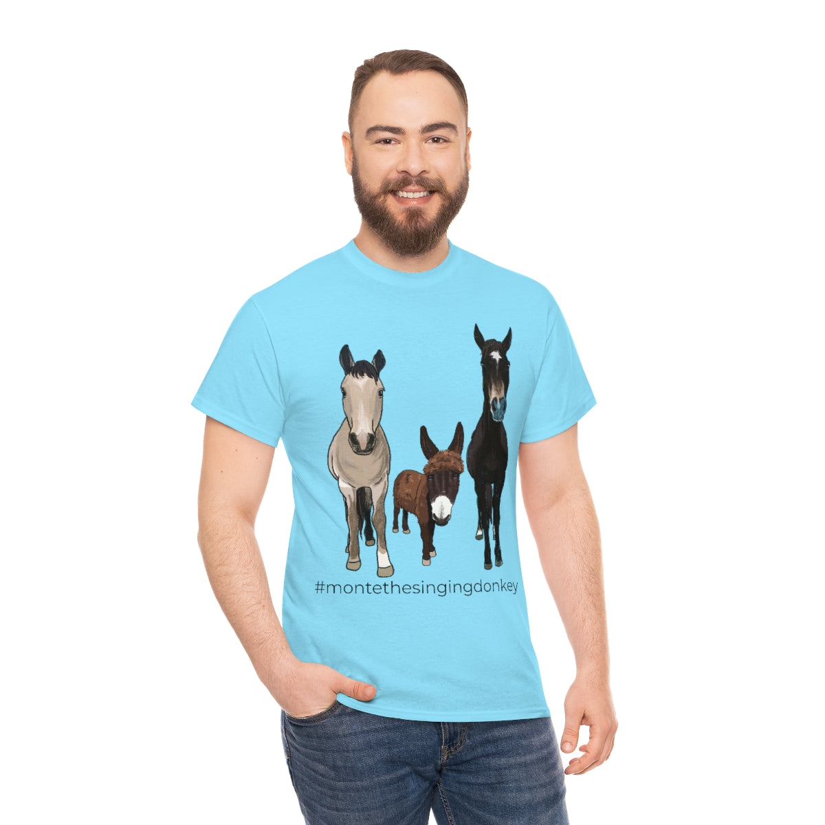 Monte the Singing Donkey and The Brudders Unisex Heavy Cotton Tee (S-3X)