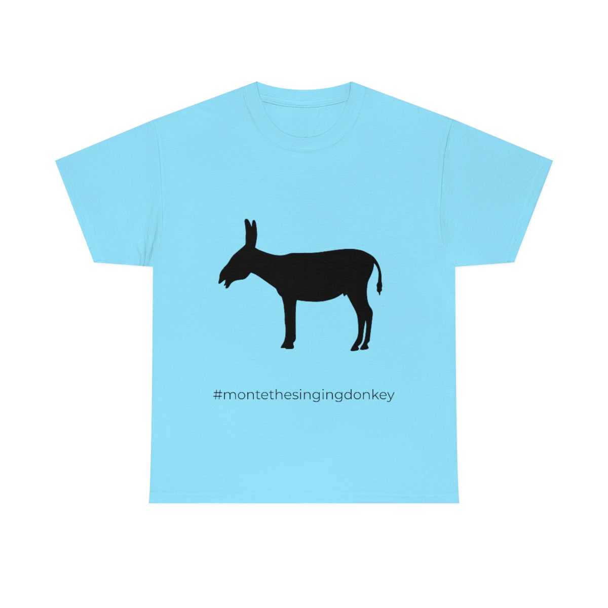 Monte the Singing Donkey Braying Silhouette Unisex Heavy Cotton Tee (S-3X)