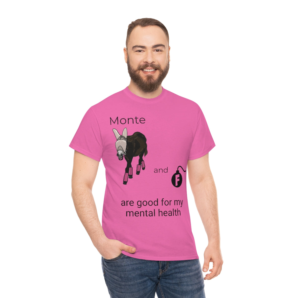 Monte and F-Bombs Are Good for my Mental Health Unisex Heavy Cotton Tee (S-3XL)