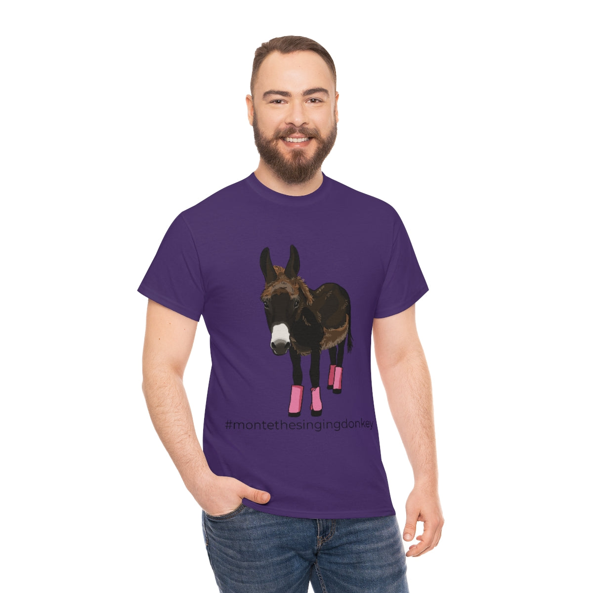 Monte the Singing Donkey Fly Gear Unisex Heavy Cotton Tee (S-5X)