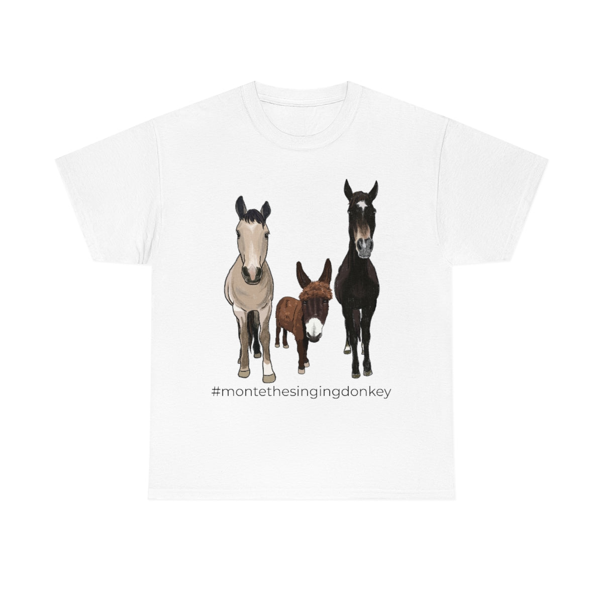 Monte the Singing Donkey and The Brudders Unisex Heavy Cotton Tee (S-3X)