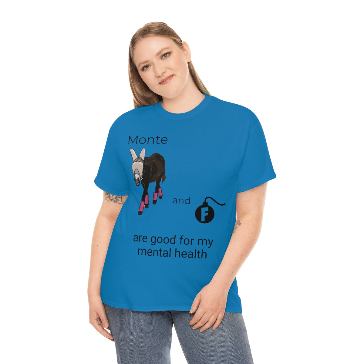 Monte and F-Bombs Are Good for my Mental Health Unisex Heavy Cotton Tee (S-3XL)