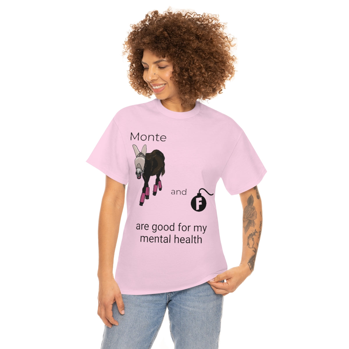 Monte and F-Bombs Are Good for my Mental Health Unisex Heavy Cotton Tee (S-3XL)