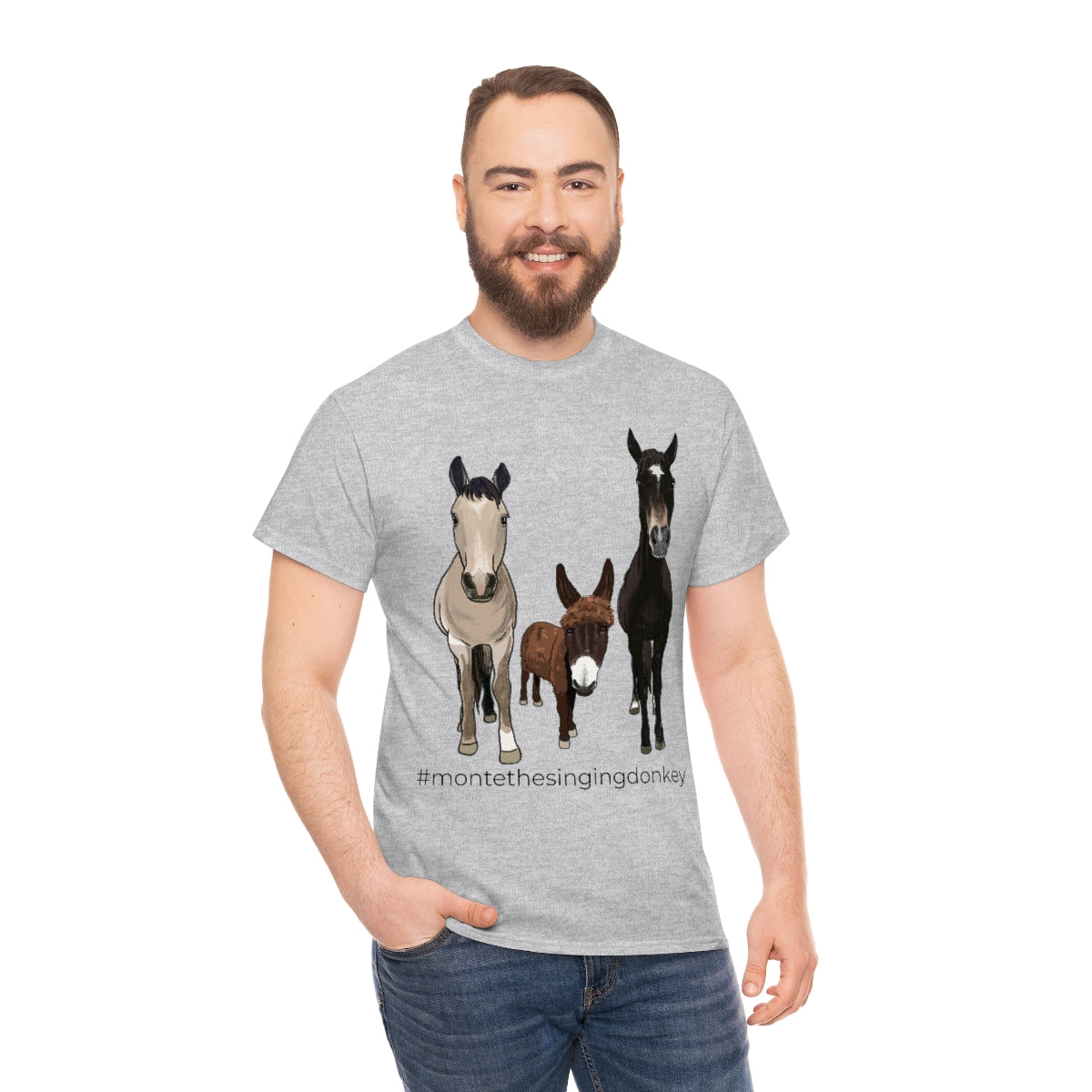 Monte the Singing Donkey and The Brudders Unisex Heavy Cotton Tee (S-3X)