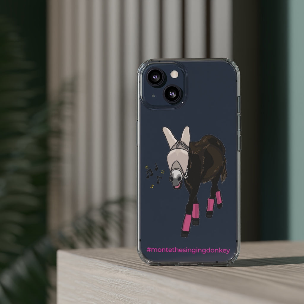 Monte the Singing Donkey Fly Gear Phone Clear Phone Case - iPhone 11-13 (mini - Pro Max)