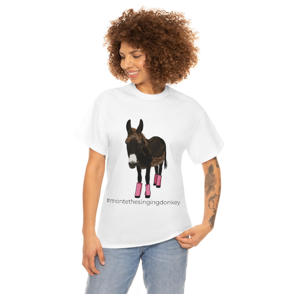 Monte the Singing Donkey Fly Gear Unisex Heavy Cotton Tee (S-5X)