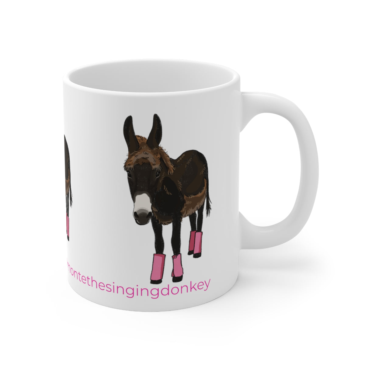 Mornings with Monte the Singing Donkey Summer Cut Ceramic Mug 11oz