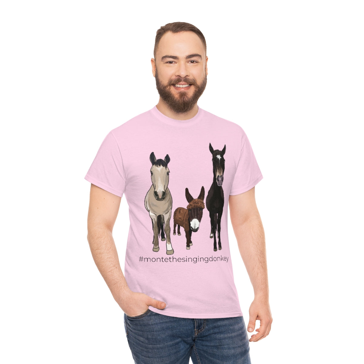 Monte the Singing Donkey and The Brudders Unisex Heavy Cotton Tee (S-3X)