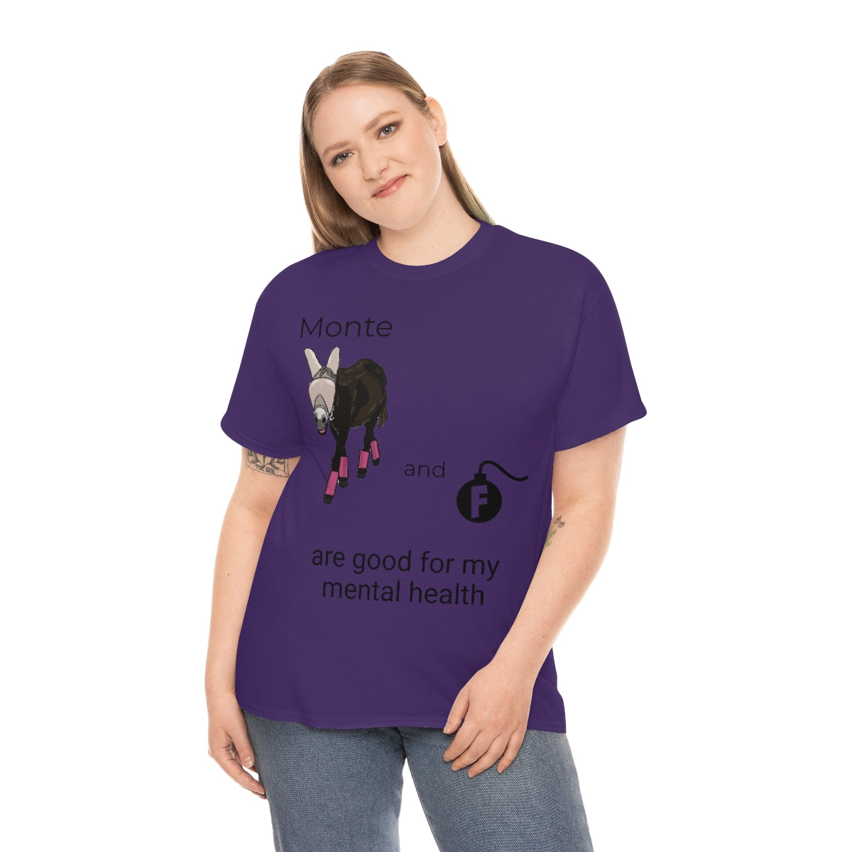 Monte and F-Bombs Are Good for my Mental Health Unisex Heavy Cotton Tee (S-3XL)