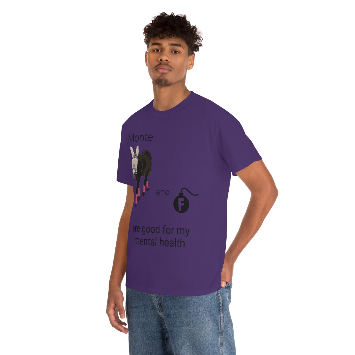 Monte and F-Bombs Are Good for my Mental Health Unisex Heavy Cotton Tee (S-3XL)