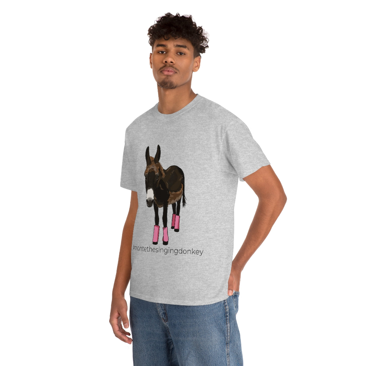 Monte the Singing Donkey Fly Gear Unisex Heavy Cotton Tee (S-5X)